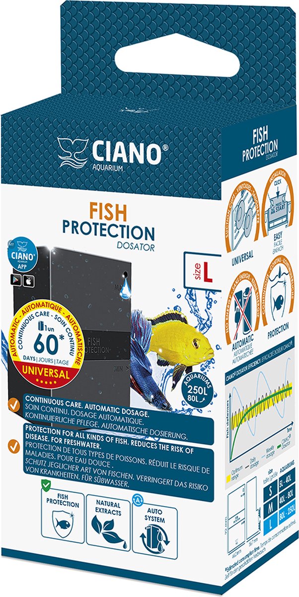 Ciano - aquariumstofzuiger - vissen - fish protection dosator xl - 7x5,5x15cm - 1st