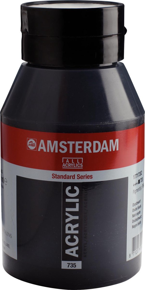 Amsterdam standard series acrylverf pot 1000 ml oxydzwart 735