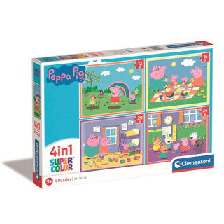 Clementoni peppa pig puzzel 4-in-1 2023
