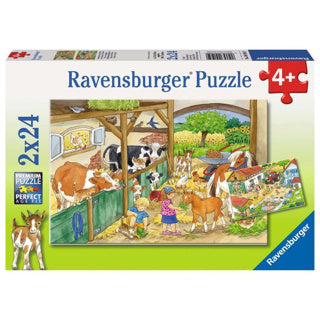 Ravensburger vrolijk boerderijleven, 2 x 24st.