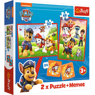 Puzzle Paw Patrol 30 e 48 pezzi e memory | 2 pezzi