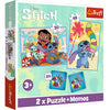 Disney puzzel stitch 30 en 48 stukjes en memory | 2 stuks