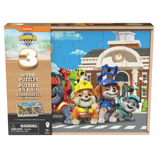 Rubble crew houten puzzel in houten box 3x24 st | 2 stuks