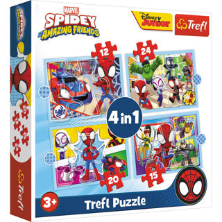 Trefl Puzzle Spidey and Friends 4 en 1