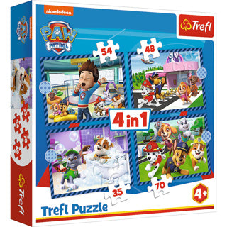 Puzzle senza marca 4 in 1 Paw Patrol 35+48+54+70 pezzi (6034650)