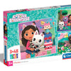 Gambe puzzle Super Color Square Gabby's Dollhouse, 3x48st.