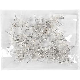 Orecchini a bottone Creativ Company, L: 13 mm, placcati in argento, 100 pezzi, 1 scatola