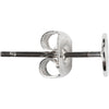 Orecchini a bottone Creativ Company, L: 13 mm, placcati in argento, 100 pezzi, 1 scatola
