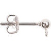 Orecchini a bottone Creativ Company, l: 13 mm, d 3,8 mm, dimensione del buco 0,8 mm, placcato argento, 10 pezzi 1 scatola