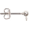 Orecchini a bottone Creativ Company, L: 13 mm, placcati in argento, 100 pezzi, 1 scatola