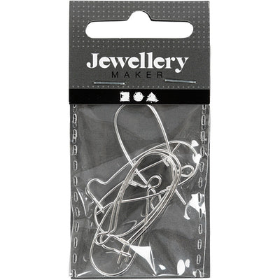 Orecchini Creative Company, l: 25 mm, placcati in argento, 6 pezzi 1 scatola