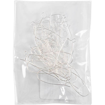 Orecchini Creative Company, l: 25 mm, placcati in argento, 30 pezzi 1 scatola