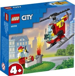 LEGO CITY 60318 Helicóptero de brigada de fuego y vendedor de hotdog