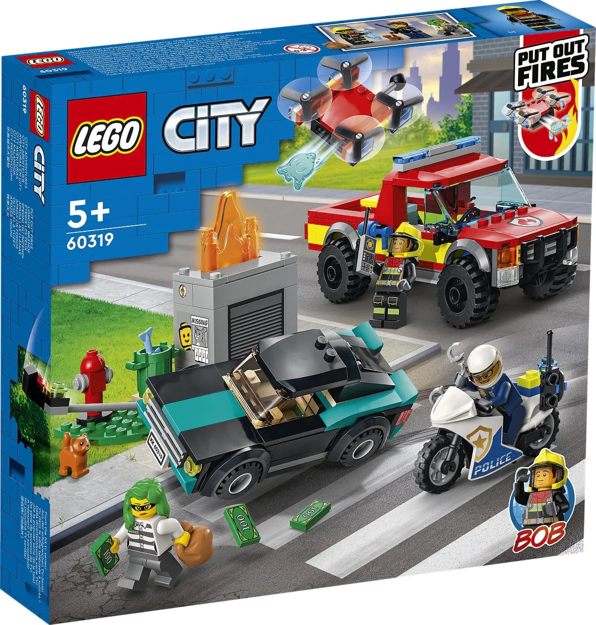 Pic LEGO CITY 60319 AMP de la brigada de fuego; Compra policial