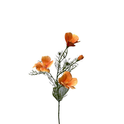 Roberts collection flor artificial hibisco en spray 68cm naranja