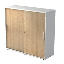 Armario con puertas correderas Bach hammerer 1753s re melamina 120x40x110cm blanco