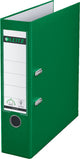 Ordner leitz 1010 plastica larghezza 8 cm inserto verde foro per impugnatura etichetta
