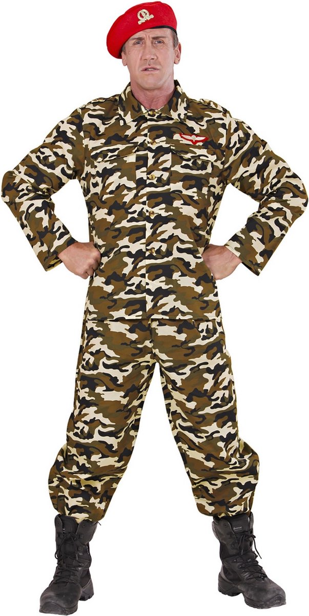 Finidi army war costume | rambo soldier | adult man | small | carnival costume | fancy dress