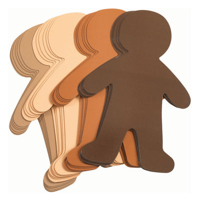 Coloraciones: colores como yo, formas de personas grandes, juego de 24 (4 colores)