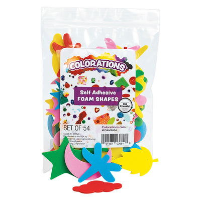 Coloraciones - formas de espuma autoadhesivas, 54 uds.