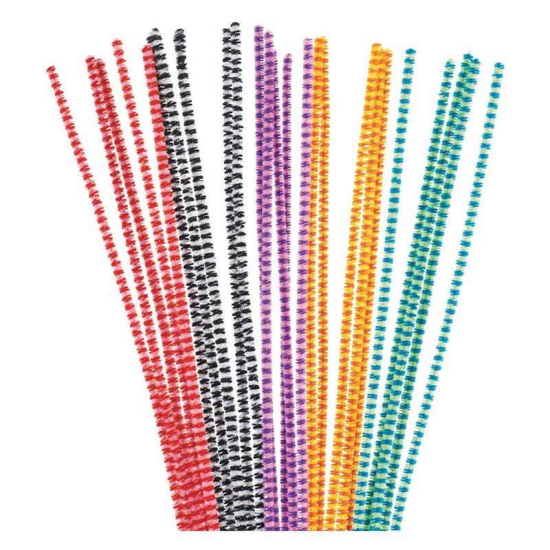 Colorations - chenilledraad gestreept, 100st.