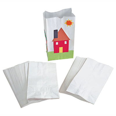 Sacchetto di carta colorazioni bianco, set di 50