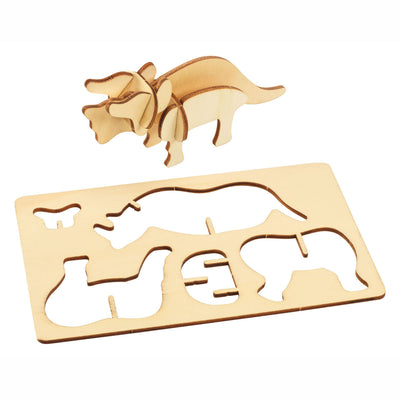 Le colorazioni preparano e decorano i tuoi animali giunghi 3D in legno, set di 4