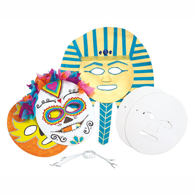 Colorazioni: prepara e decora le tue maschere di cartone, set di 24