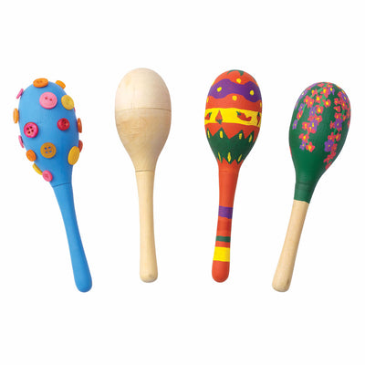 Le colorazioni decorano le tue maracas in legno, set di 12