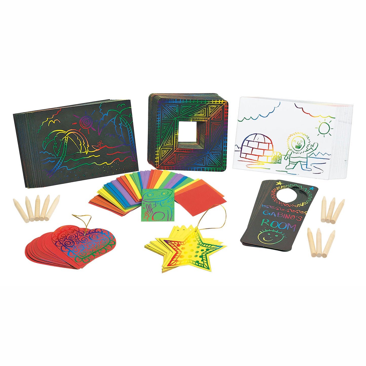 Colorations Scratch Art with Design Classroom Set, 166dlg.