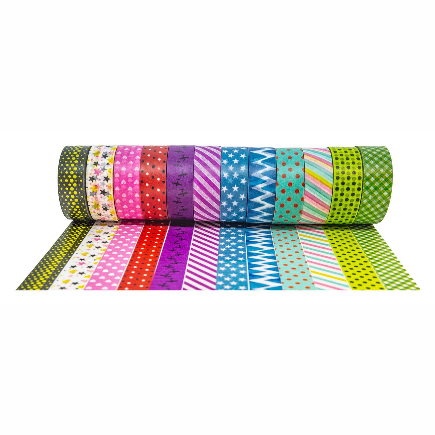 Colorazioni: modelli di nastri washi, 12 x 975 cm.