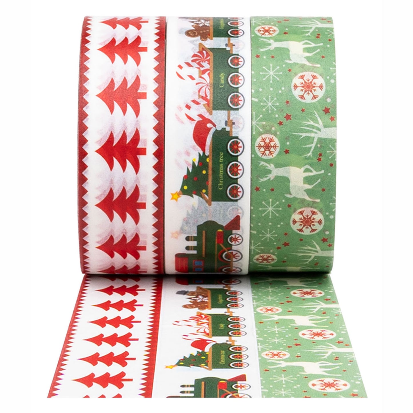 Colorazioni - Washi Tape Christmas 3 Rotoli, 5mtr.