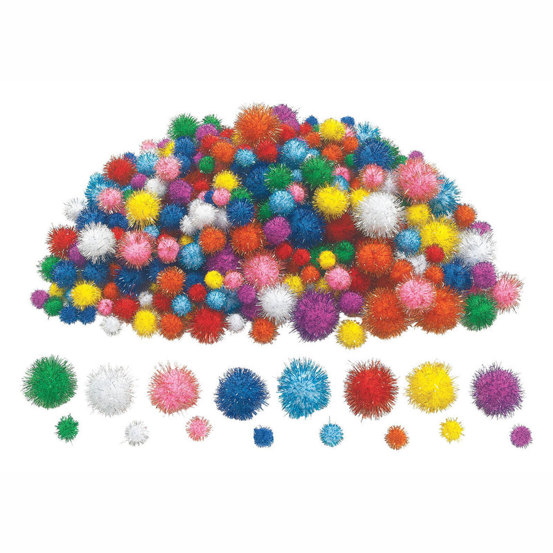 Colorazioni - Pompomp glitter, 300st.