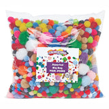 Colorations - zak pompoms 450 gram, 1200st. - afbeelding 1