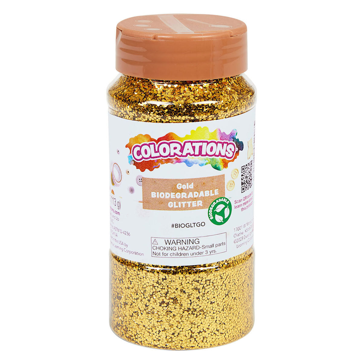 Coloraciones de oro de brillo degradable orgánico, 113 gramos