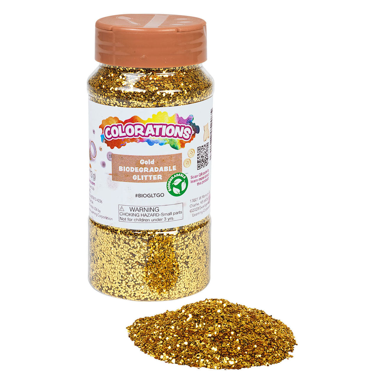 Coloraciones de oro de brillo degradable orgánico, 113 gramos