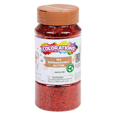 Coloraciones - brillo de degradable orgánico - rojo, 113 gramos
