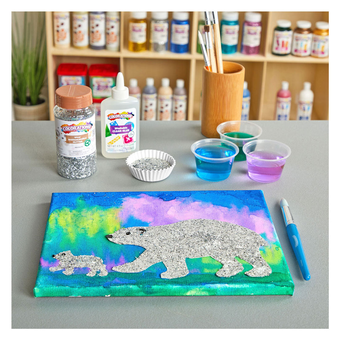 Colorazioni argento glitter degradabile organico, 113 grammi