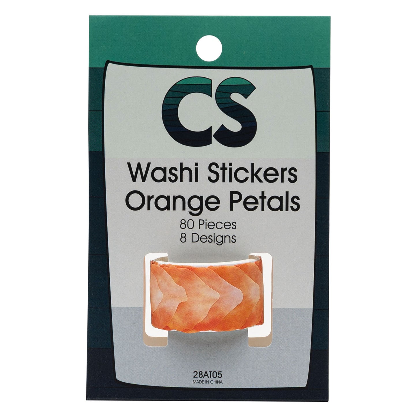 Colorations Washi Stickers Oranje Bloemblaadjes, 80st.