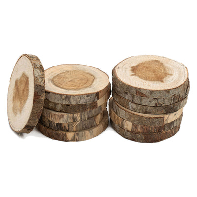Colorazioni dischi di legno non trasformati 8-10 cm, 12st.