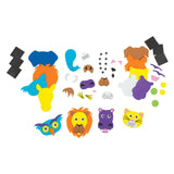 Colorations - foam dierengezichten maken knutselset, 36dlg. - afbeelding 1