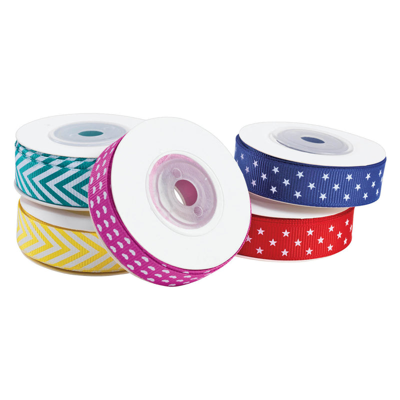Cinta de colores con patrones, conjunto de 5