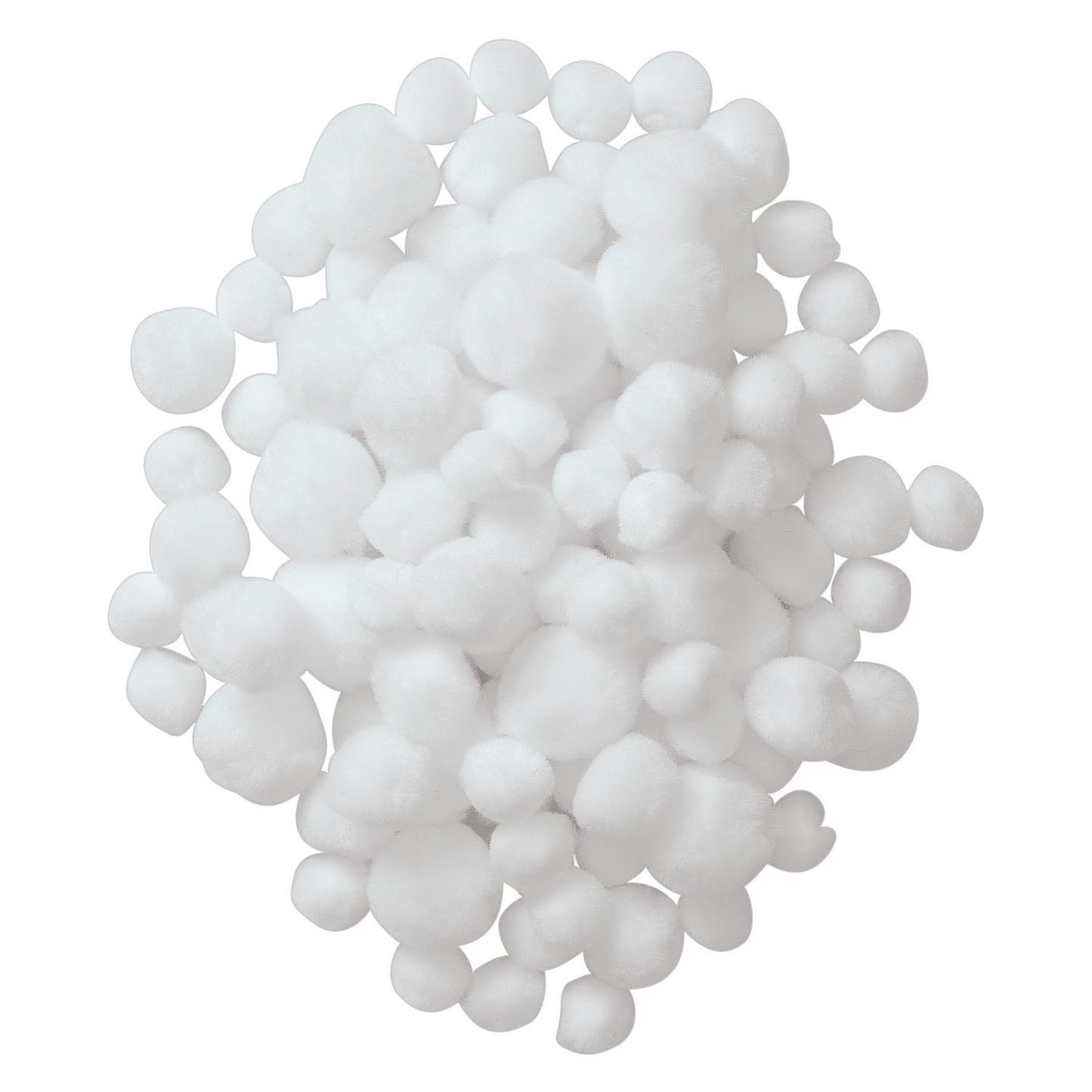 Colorations - pom poms wit, 100st.