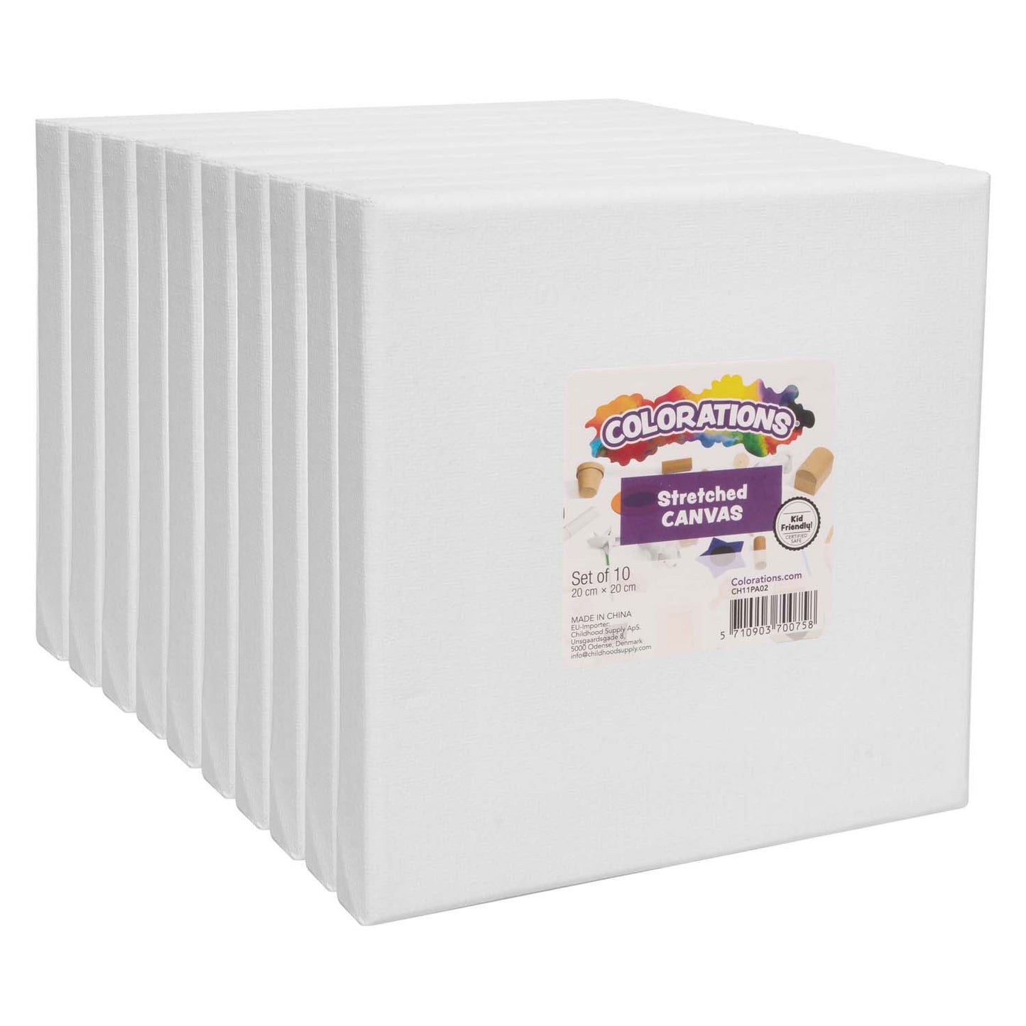 Colorazioni - tela tesa 20 x 20 cm, 10st.