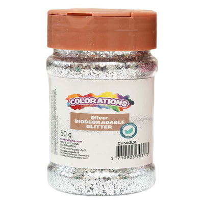 Colorazioni - argento glitter biodegradabile - 50g