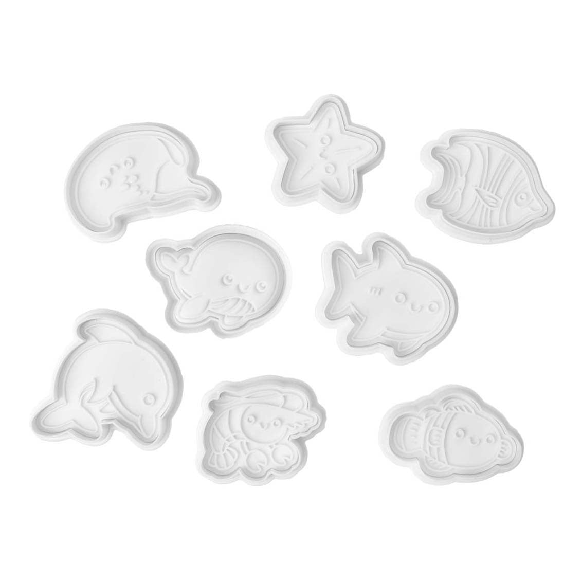 Colorazioni - stampi di espressione animali marini, 8pz.