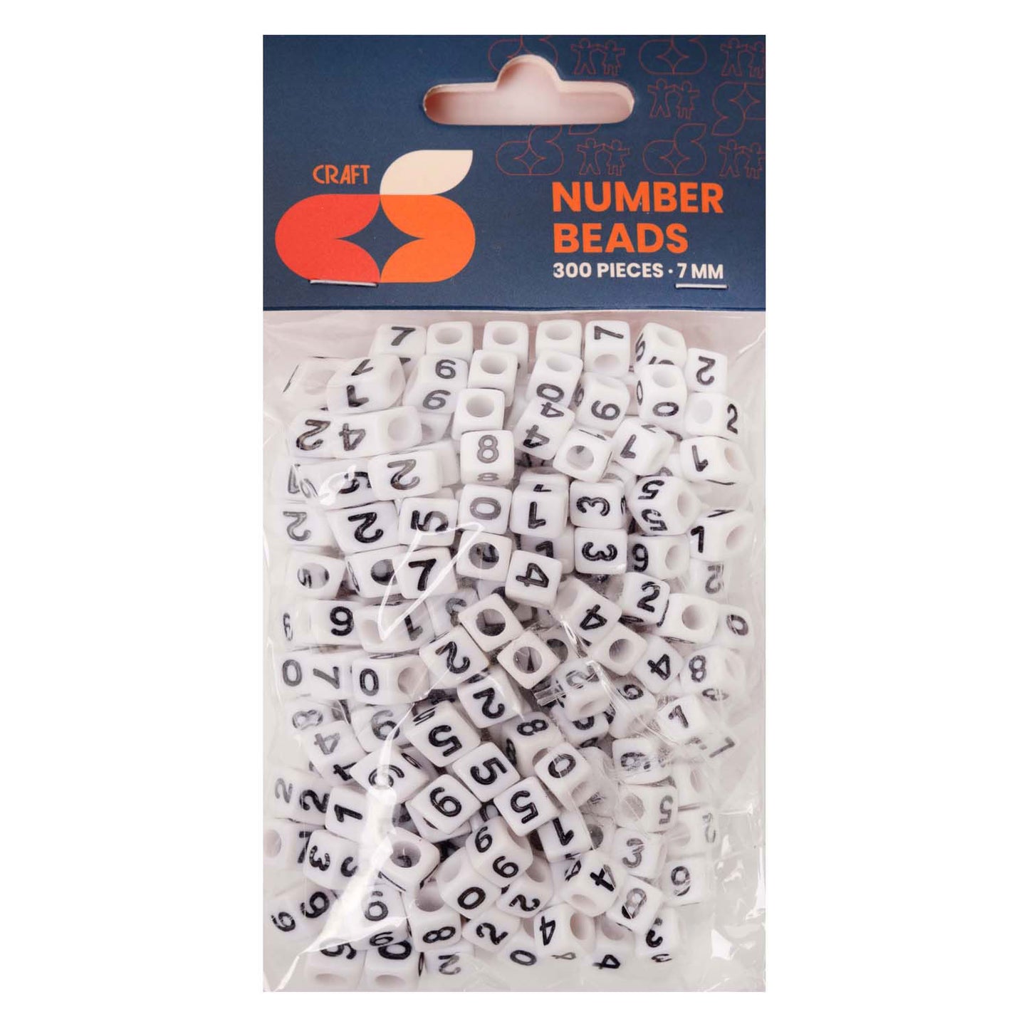Colorazioni - perle numeriche, 7mm, 300st.