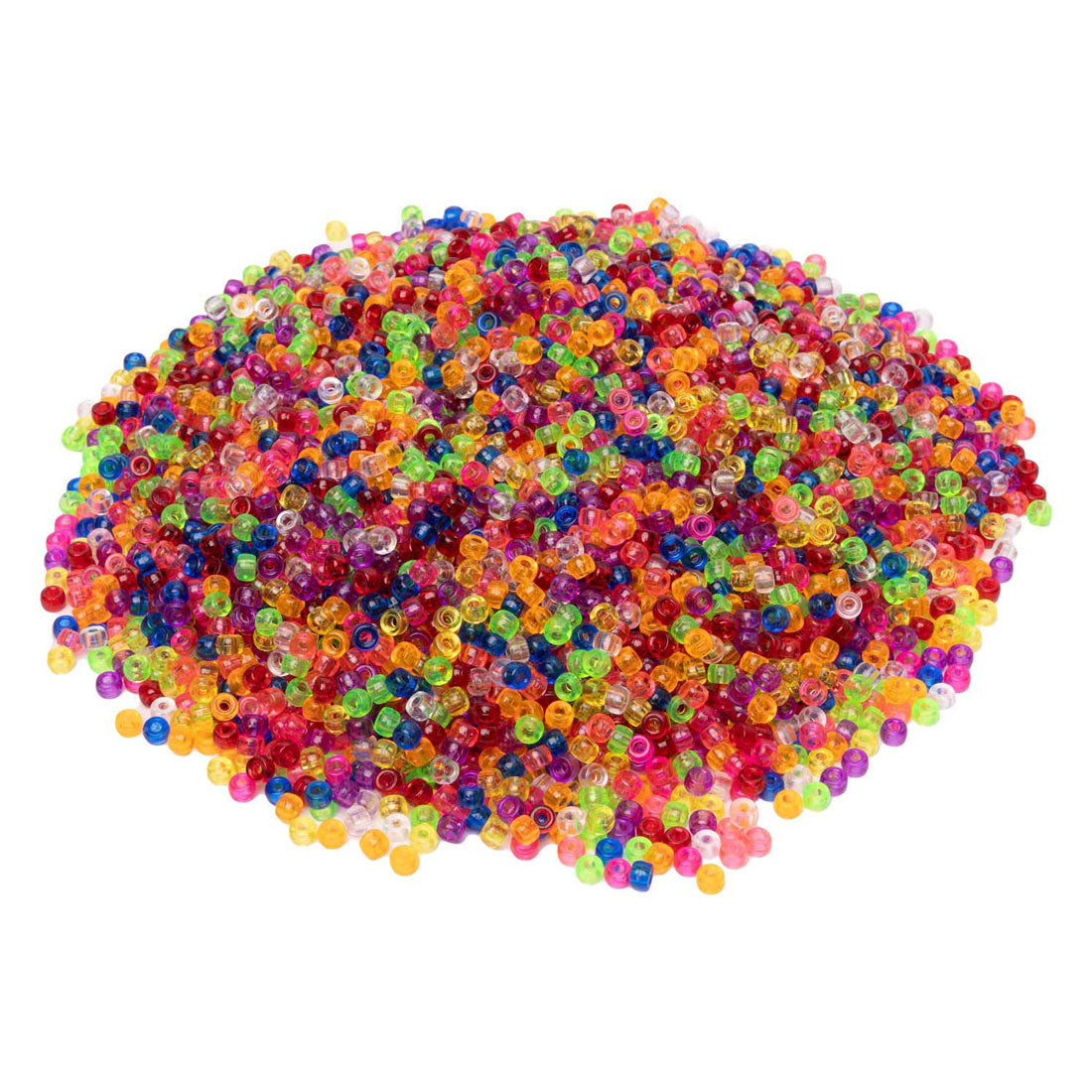 Colorazioni - perle di piccolo pony - trasparenti, 4 x 6 mm, 500 gr.