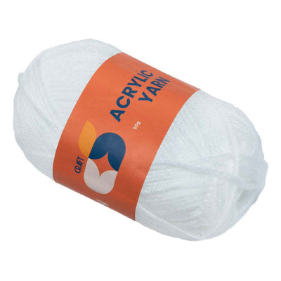 Colorazioni - filato acrilico bianco, 50g