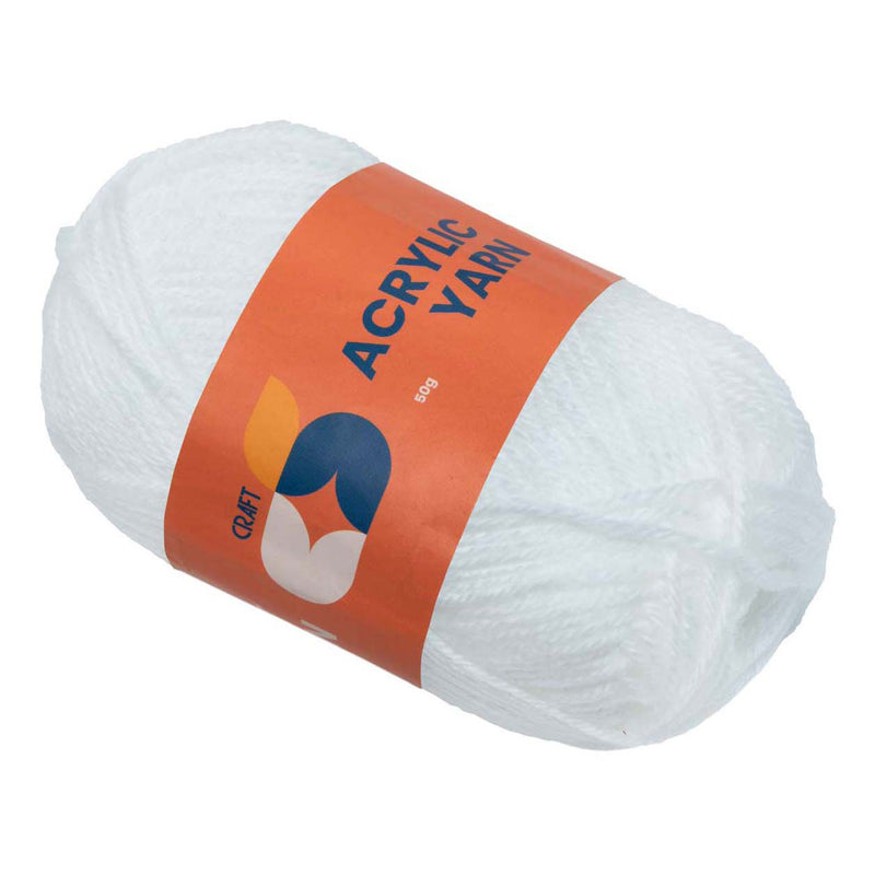 Colorazioni - filato acrilico bianco, 50g